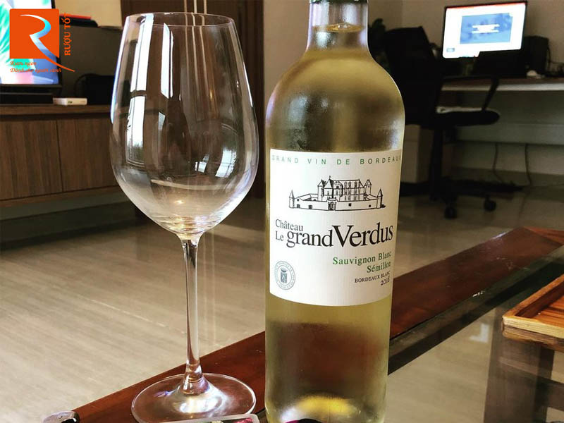 Rượu vang Pháp Chateau Le Grand Verdus Bordeaux trắng