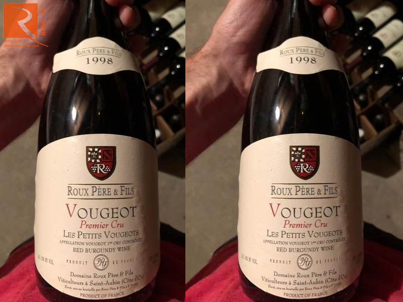 Rượu vang Pháp Roux Pere Fils Vougeot Premier Cru Les Petits Vougeots