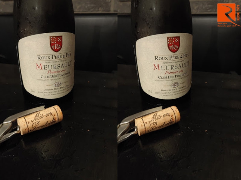 Rượu vang Pháp Meursault Clos des Poruzots Roux Pere Fils Cao cấp