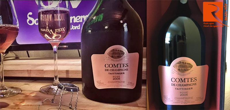 Rượu Vang Comtes de Champagne de Taittinger Rose Brut