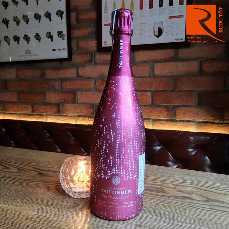 Rượu Vang Taittinger Nocturne Rose Champagne City Lights