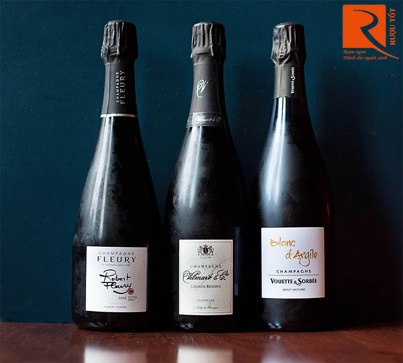 Rượu Vang Blanc d Argile Champagne Vouette Et Sorbee Extra Brut