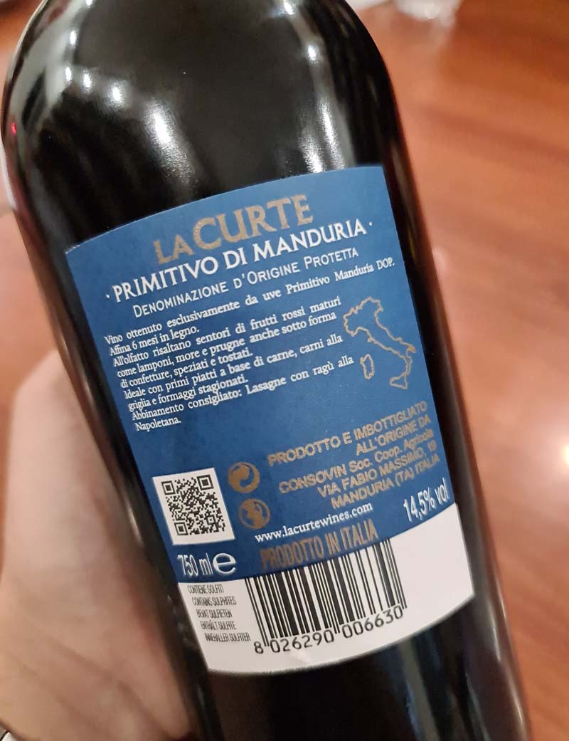 Rượu vang La Curte Primitivo