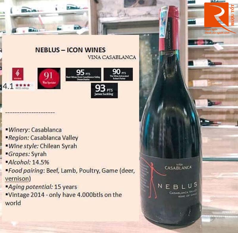 Rượu Vang Neblus Casablanca Icon Wine