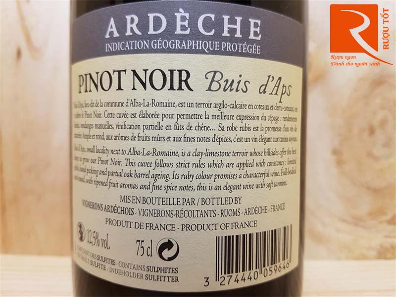 Rượu Vang Ardeche Vignerons Ardechois Les Buis d Aps