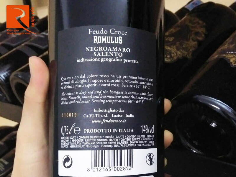 Vang Ý Romulus Feudo Croce Negroamaro