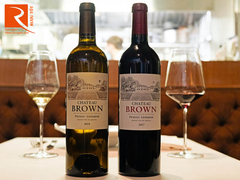 Rượu vang Pháp Chateau Brown Blanc Pessac Leognan