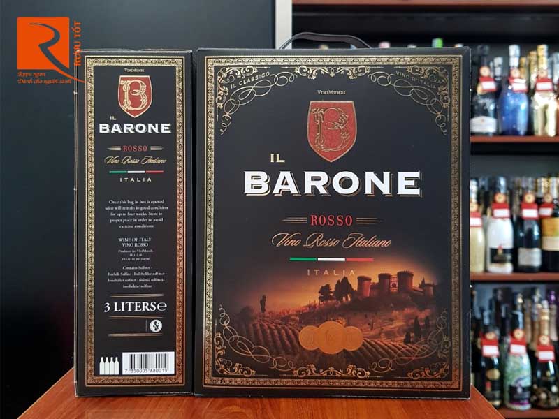 Vang bịch ngọt Ý iL Barone Rosso 3 Lít Hấp dẫn