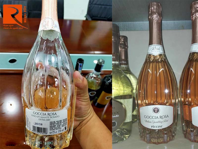 Vang Ý Goccia Rosa Piccini Sparkling Rose