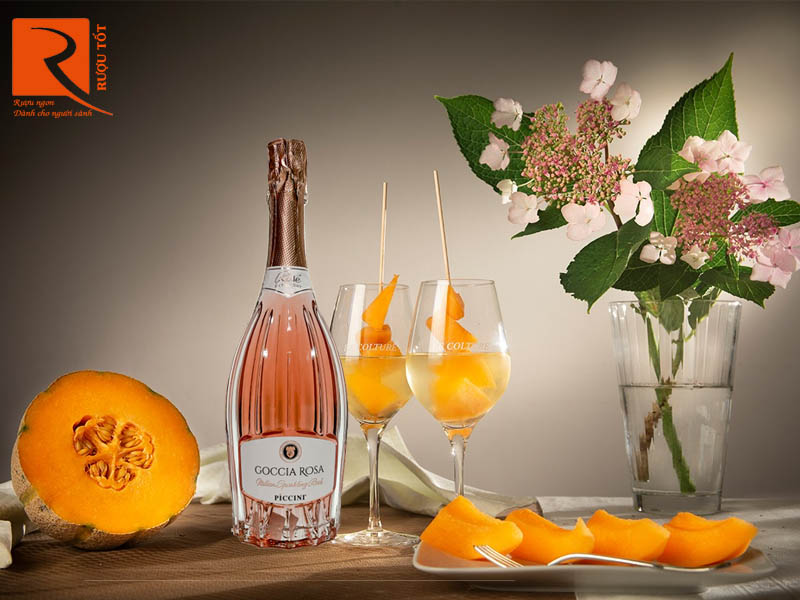 Vang Ý Goccia Rosa Piccini Sparkling Rose