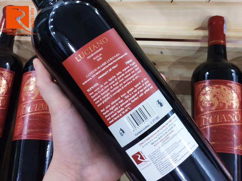 Vang Ý Luciano Limited Edition Negroamaro Puglia 15,5 độ