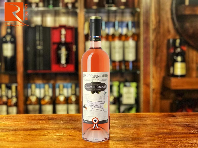 Vang Pháp Les Cochonailes Grenache Cinsault Rose 