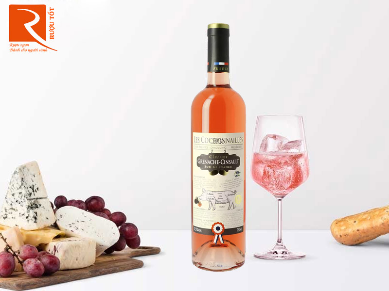 Vang Pháp Les Cochonailes Grenache Cinsault Rose 