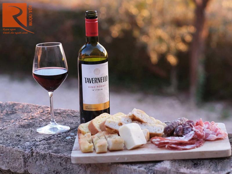 Rượu Vang Ý Tavernello Vino Rosso dItalia Giá rẻ