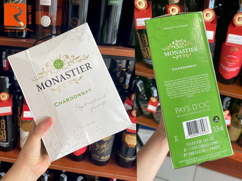 Vang Pháp Monastier Chardonnay France Premium 3L