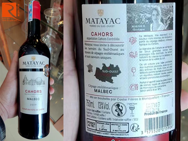 Rượu vang Pháp Matayac Cahors Malbec