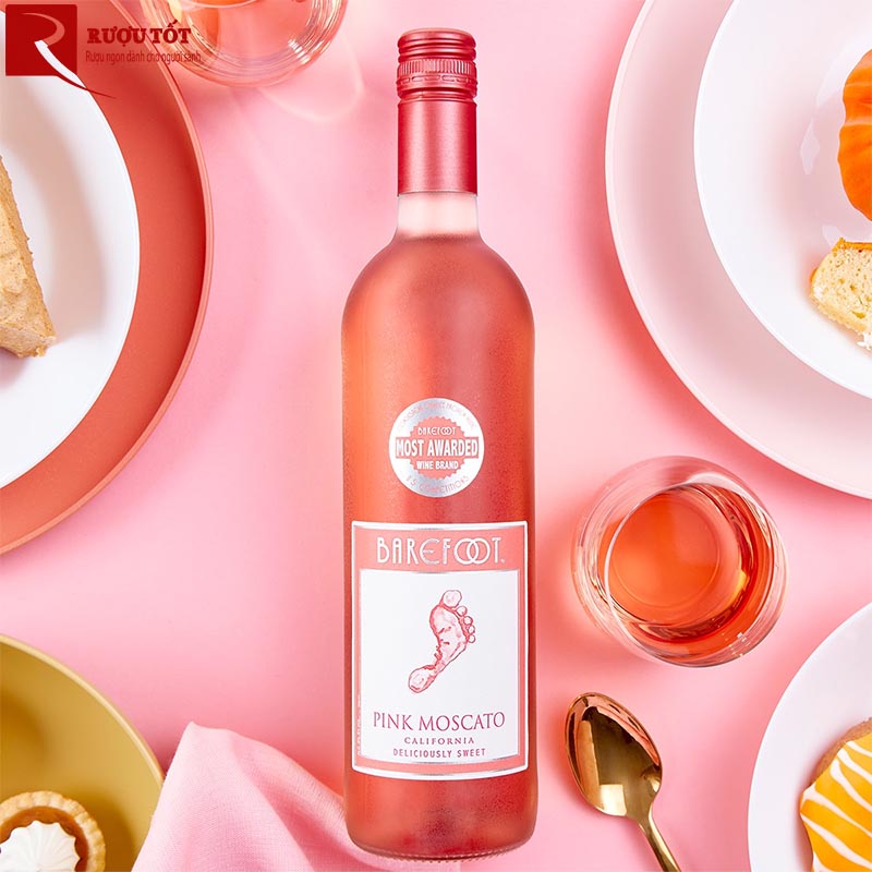 Vang ngọt Barefoot Varietal Pink Moscato