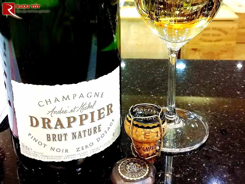 Rượu vang Pháp Champagne Drappier Brut Nature Zero Dosage