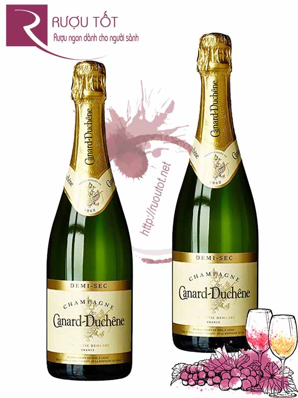 Vang Champagne Canard Duchene Demi Sec cao cấp