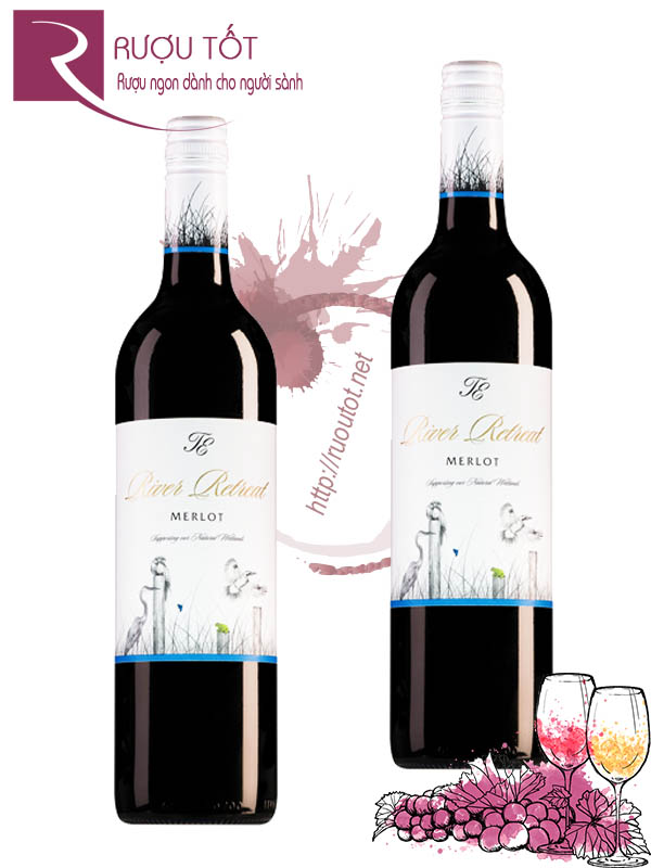 Rượu vang River Retreat Merlot - Cabernet Sauvignon Cao cấp