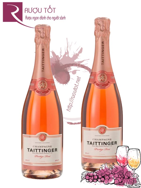 Rượu Vang Nổ Taittinger Champagne Brut Prestige Rose