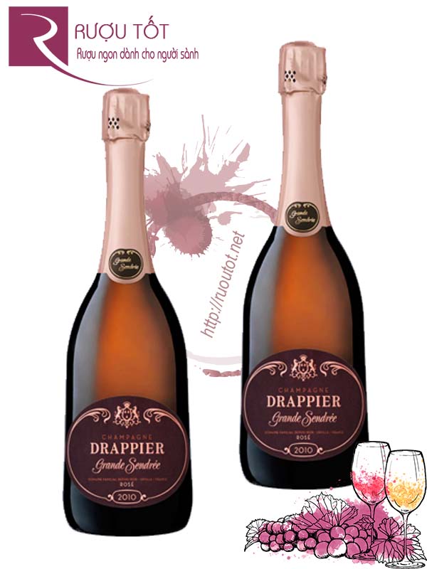 Rượu vang Pháp Champagne Drappier Grande Sendree Rose