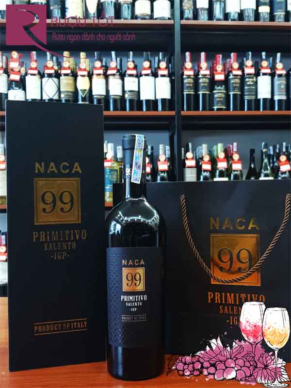 Bộ quà Tết 2020 Rượu vang Naca 99 Primitivo