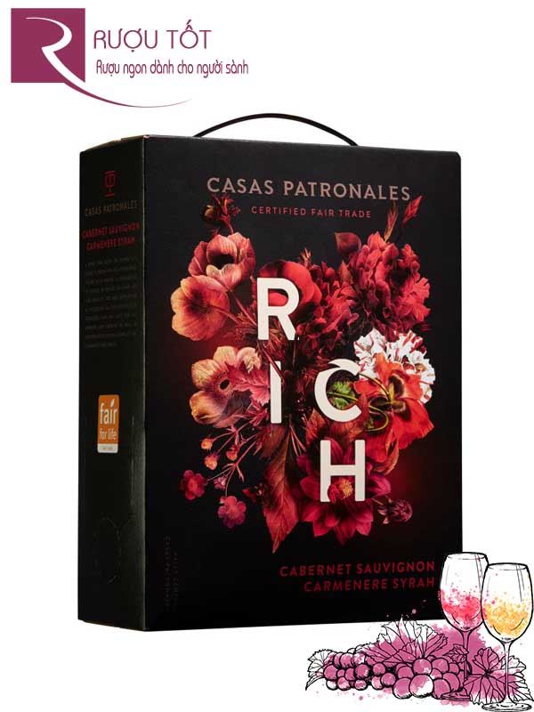Rượu vang RICH Casas Patronales Bịch 3L