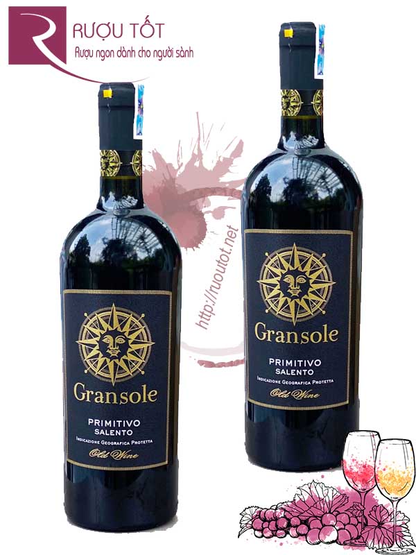 Rượu vang Gransole Primitivo Salento chính hiệu
