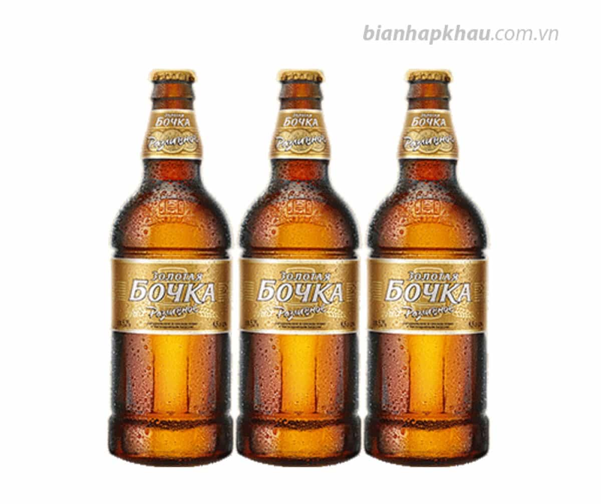 Bia Bochka vàng tươi Nga 5,5% - Chai 500 ml