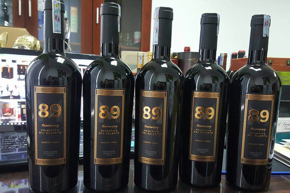 Rượu vang 89 Anniversary Primitivo Ý