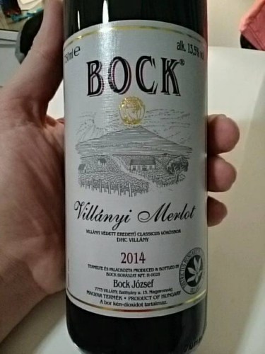 Rượu vang Bock Villany Merlot Villany-Siklos