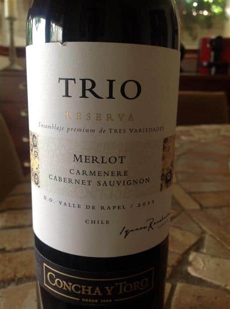 Rượu vang Trio Reserva Merlot Carmenere Cabernet Sauvignon