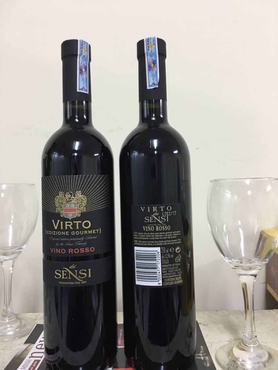 Rượu vang Virto Vino Rosso Dei Sensi