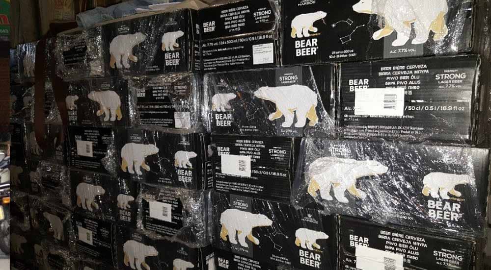 Các thùng bia Gấu bear beer