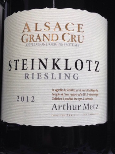 Vang Pháp Arthur Metz Steinklotz Grand Cru Riesling / Gewurztraminer