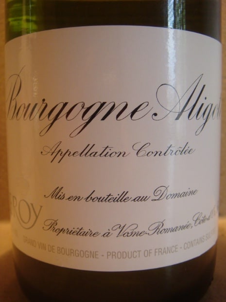 Vang Pháp Bourgogne Aligote Domaine Leroy 2011