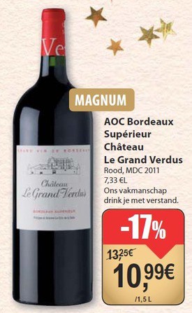 Vang Pháp Chateau Le Grand Verdus Magnum 1.5L