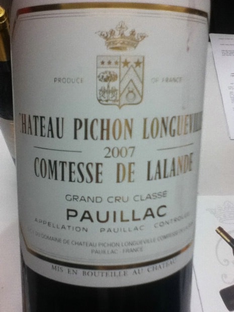 Vang Pháp Chateau Pichon Longueville Comtesse Grand Cru 2007