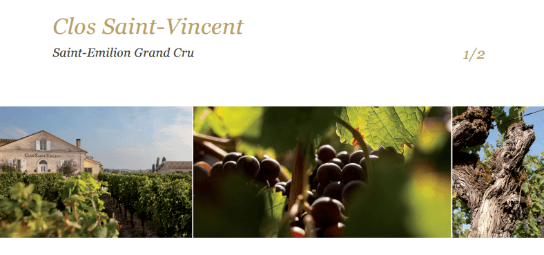 Vang Pháp Clos Saint Vincent, Saint-Emilion Grand Cru