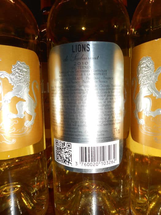 Vang Pháp Lions de Suduiraut Sauternes