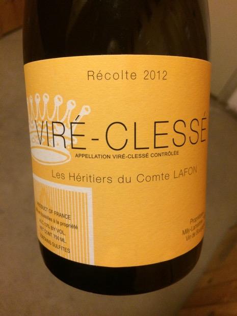 Vang Pháp Vire Clesse Les Heritiers du Comte Lafon Wht