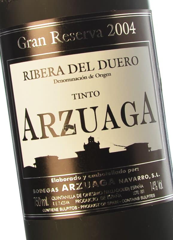 Vang Tây Ban Nha Arzuaga Tinto Gran Reserva Ribeira de Duero