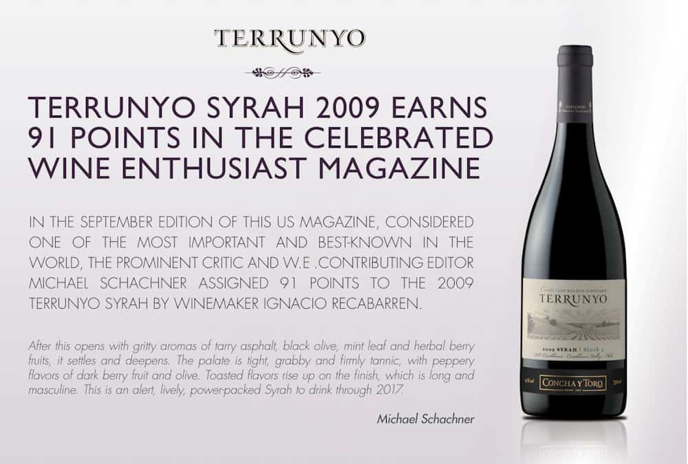 Vang Terrunyo Syrah Block 3 Discontinued