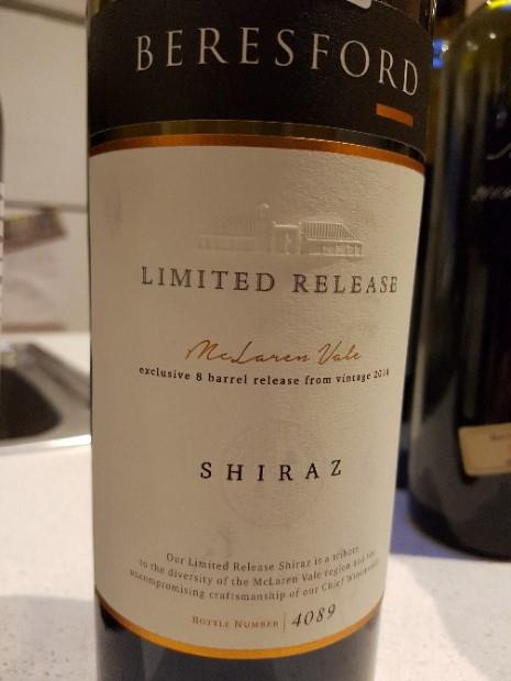 Vang Úc Beresford Limited Release Shiraz