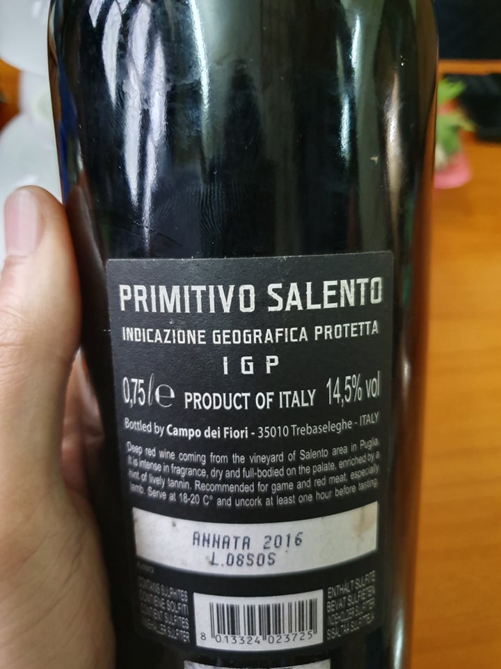 Vang Ý Campo Dei Fiori 1988 Primitivo