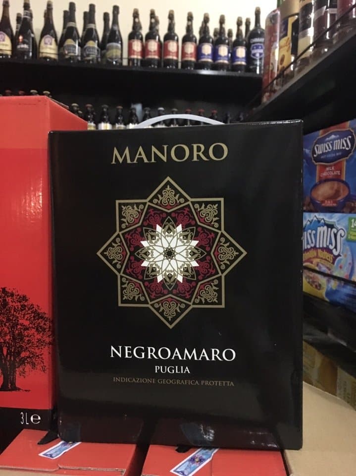 Vang Ý Manoro Negroamaro - bịch 3000ml